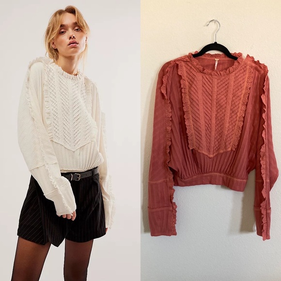 Free People Tops - 38. Free People More Romance Top, sample exclusive pink color, size XS